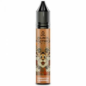 Жидкость для электронных сигарет Black Factory Salt Tobacco Caramel 25 мг , 50 мг ,  30 мл