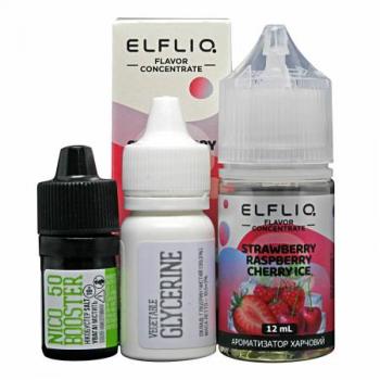 Жидкость для электронных сигарет ELFLIQ Nic Salts Strawberry Raspberry Cherry Ice 50 мг 30 мл